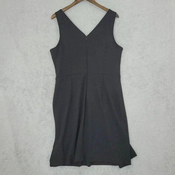 Nanette Lepore Womens Black Sleeveless V-Neck Mdi Sheath Dress Size 14 20PT - Picture 2 of 8